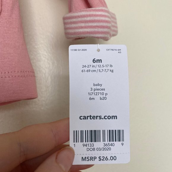 Carter's Bunny Cardigan - 6 months - Picture 2 of 2